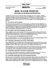 NYS Dept of Health Boil Water Fact Sheet 0 pdf