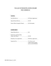 Planning Board Fee schedule pdf