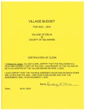 Village Budget 2023 2024 pdf