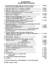 Village Building Permit Fee Schedule 2023 10 16 pdf