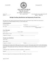 Village Multiple Dwelling Identification and Registration Form pdf